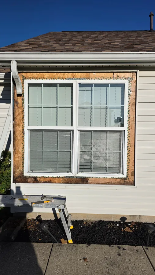 Exterior window trim — During