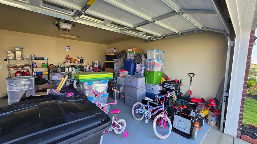 Garage shelving — Before